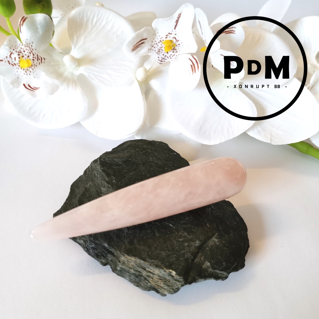 Baton de massage Quartz rose en pierre naturelle