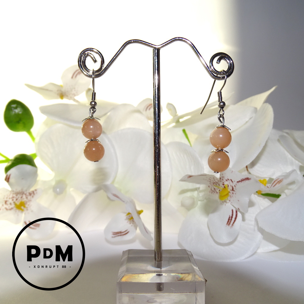Boucles D oreilles Duo Pierre De Soleil En Pierre Naturelle Perle 8 Mm Boucles D oreilles Duo Pierre De Soleil En Pierre Naturelle Perle 8 Mm