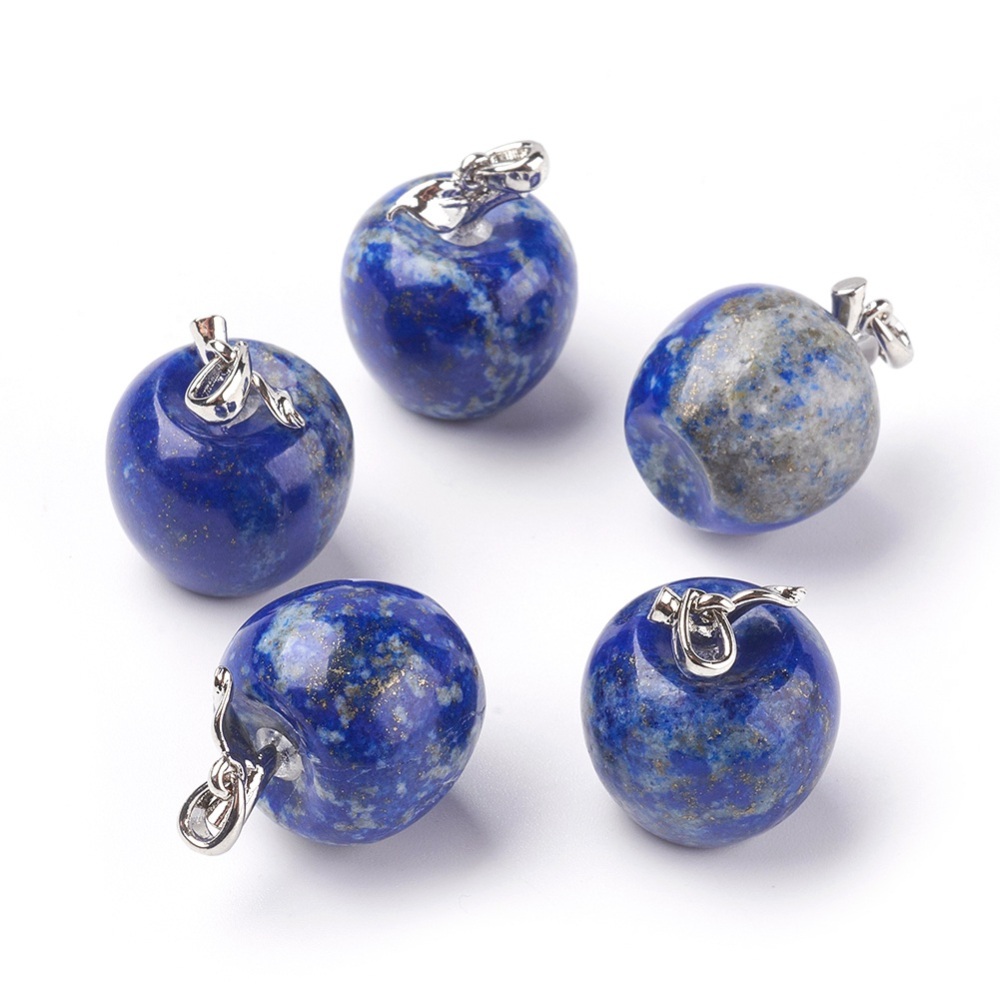 Pendentif Lapis-lazuli en pierre naturelle forme pomme