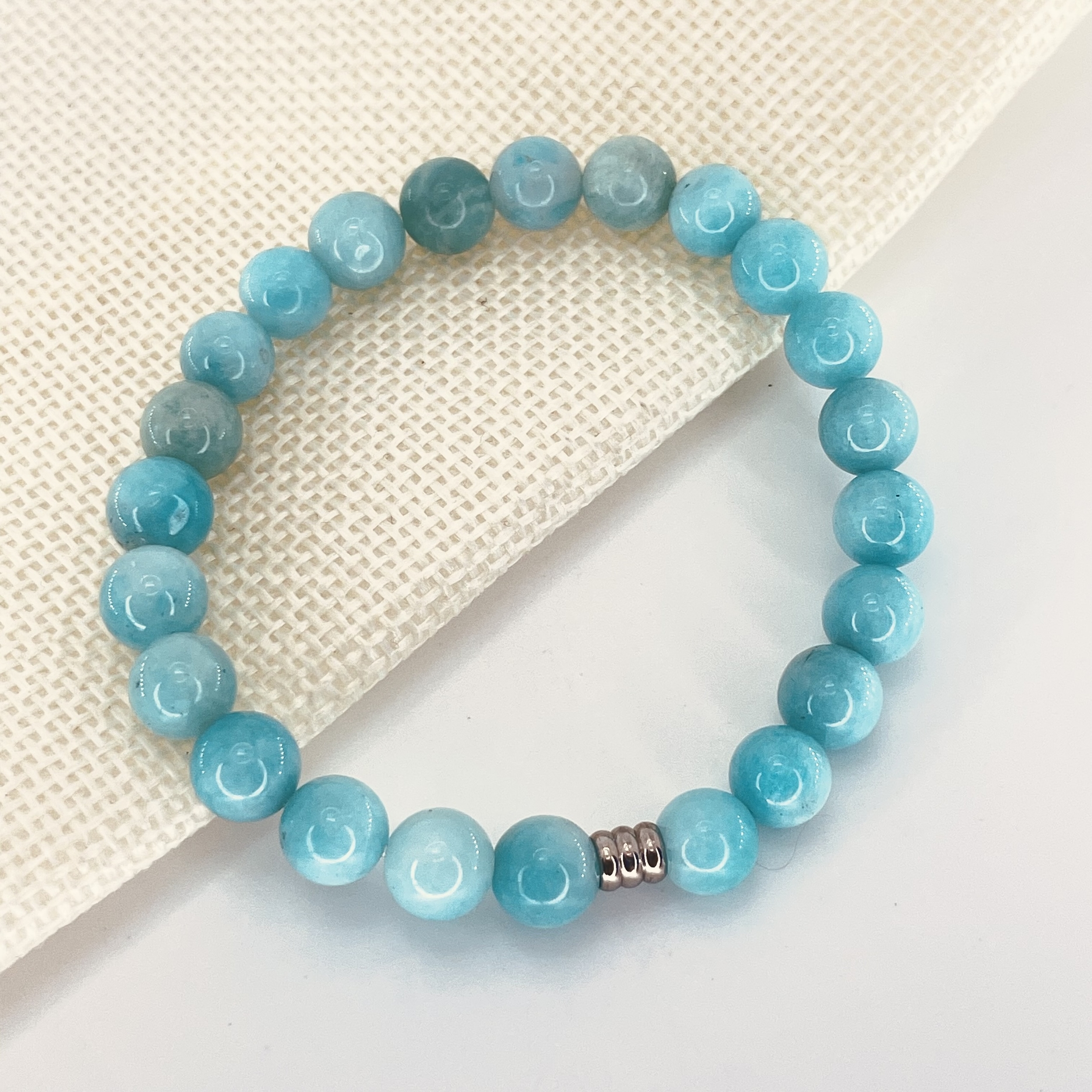 Bracelet perles 8 mm Amazonite