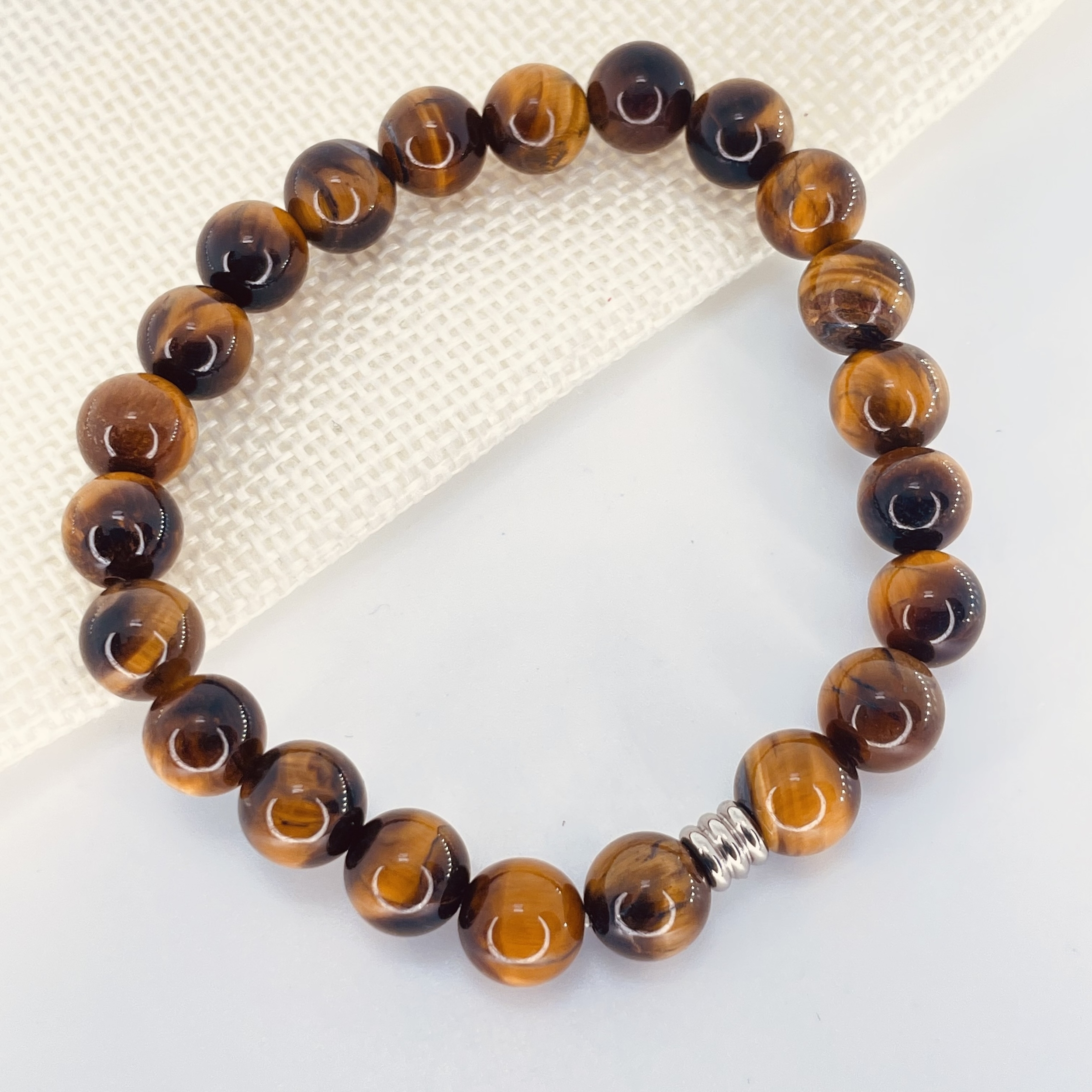 Bracelet perles 8 mm Oeil De Tigre