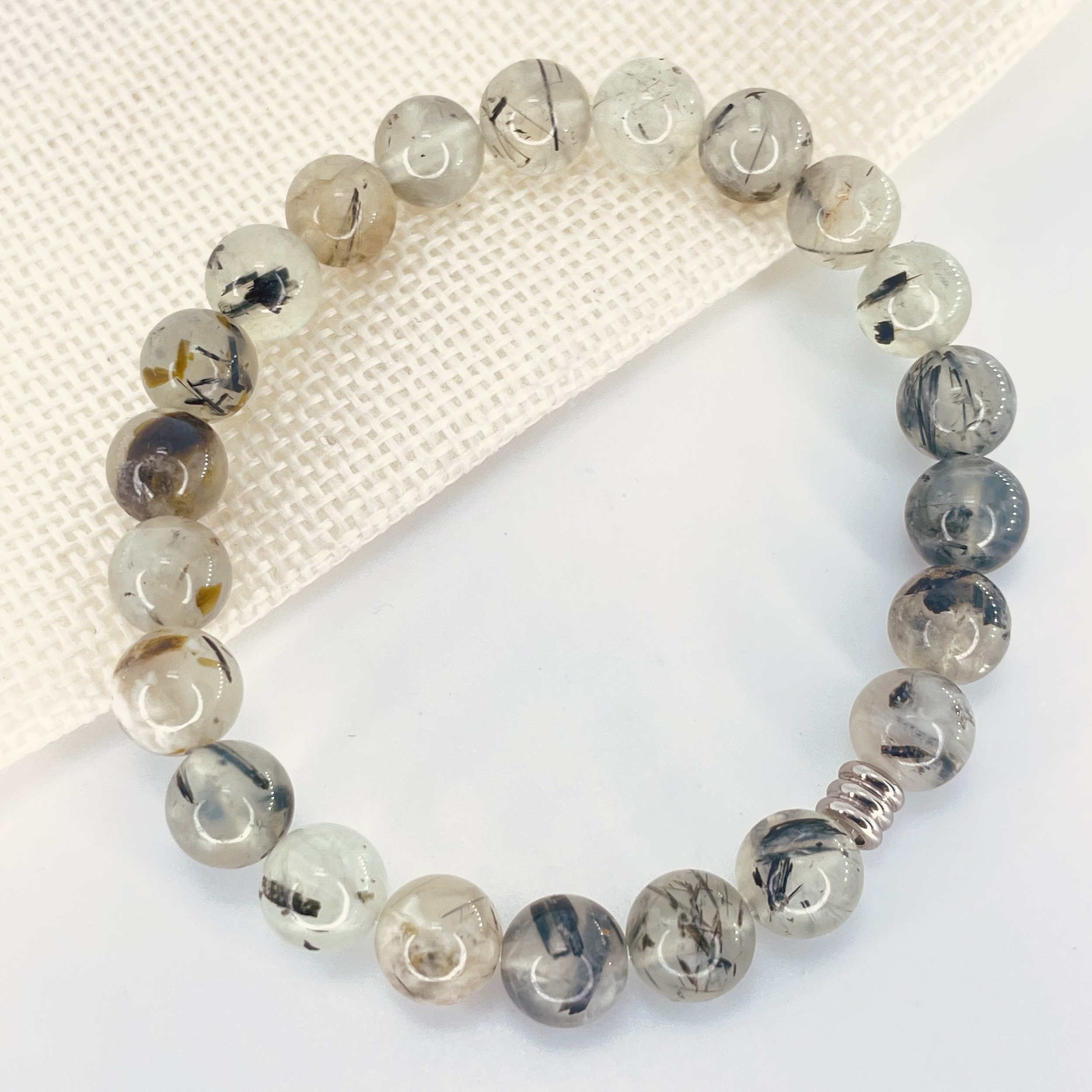 Bracelet perles 8 mm Prehnite