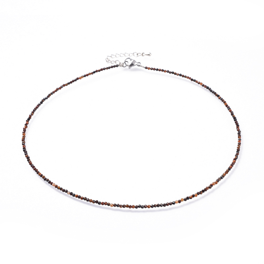 Collier Oeil de tigre en pierres naturelles facettées