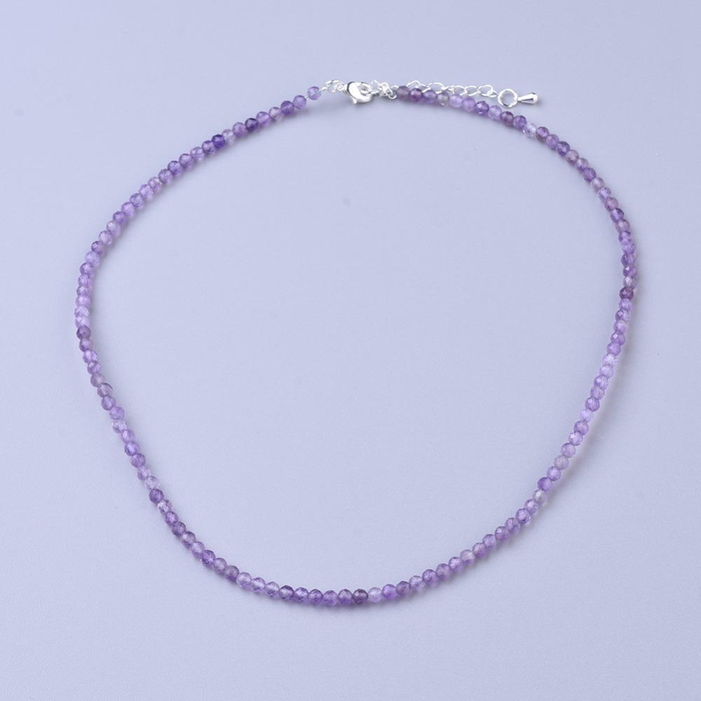 Collier Améthyste en pierres naturelles facettées