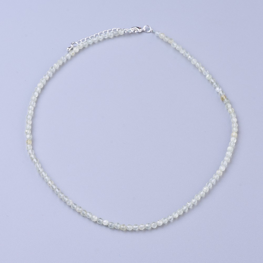 Collier Préhnite en pierres naturelles facettées