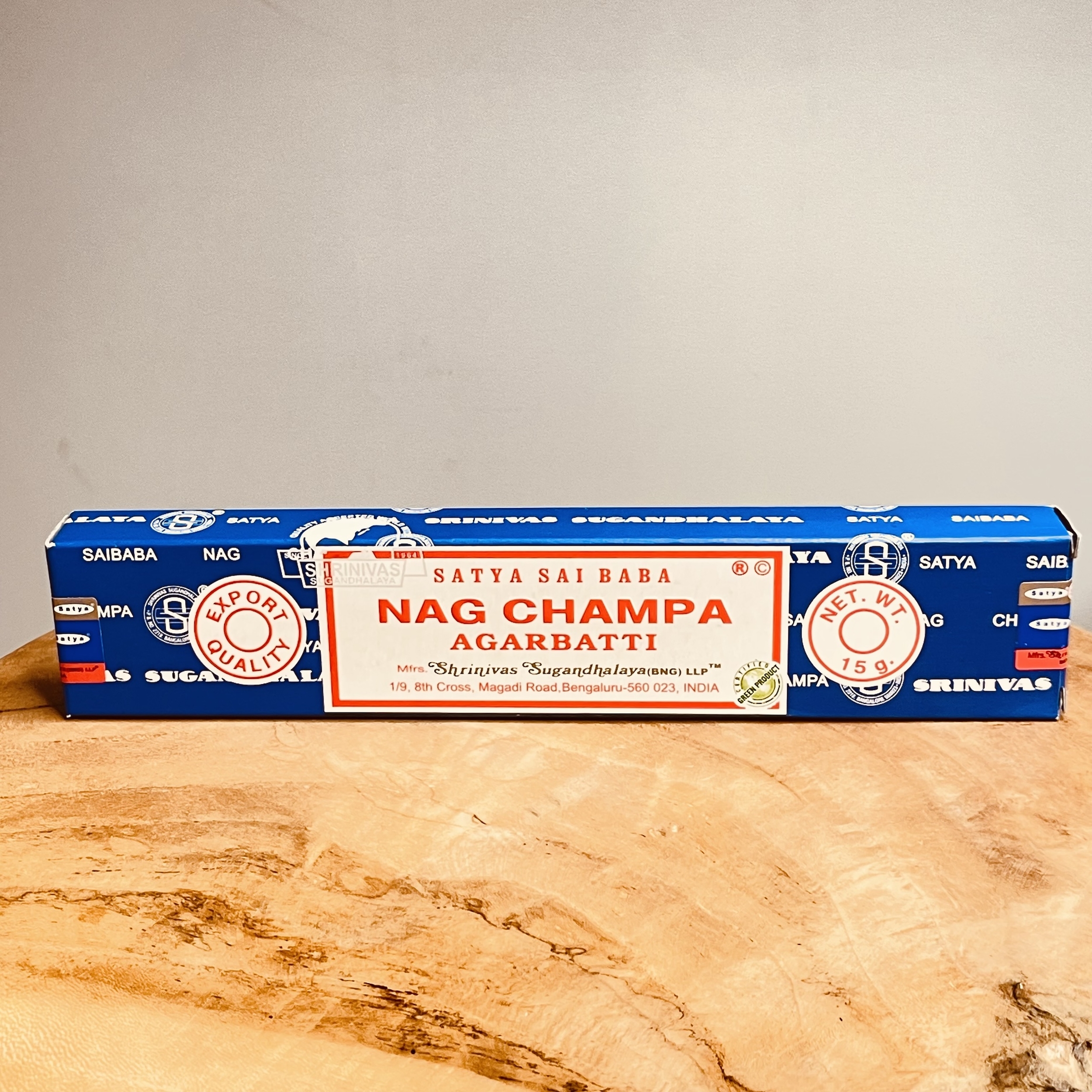 Encens Satya Sai Baba Nag Champa Argarbatti paquet de 15g