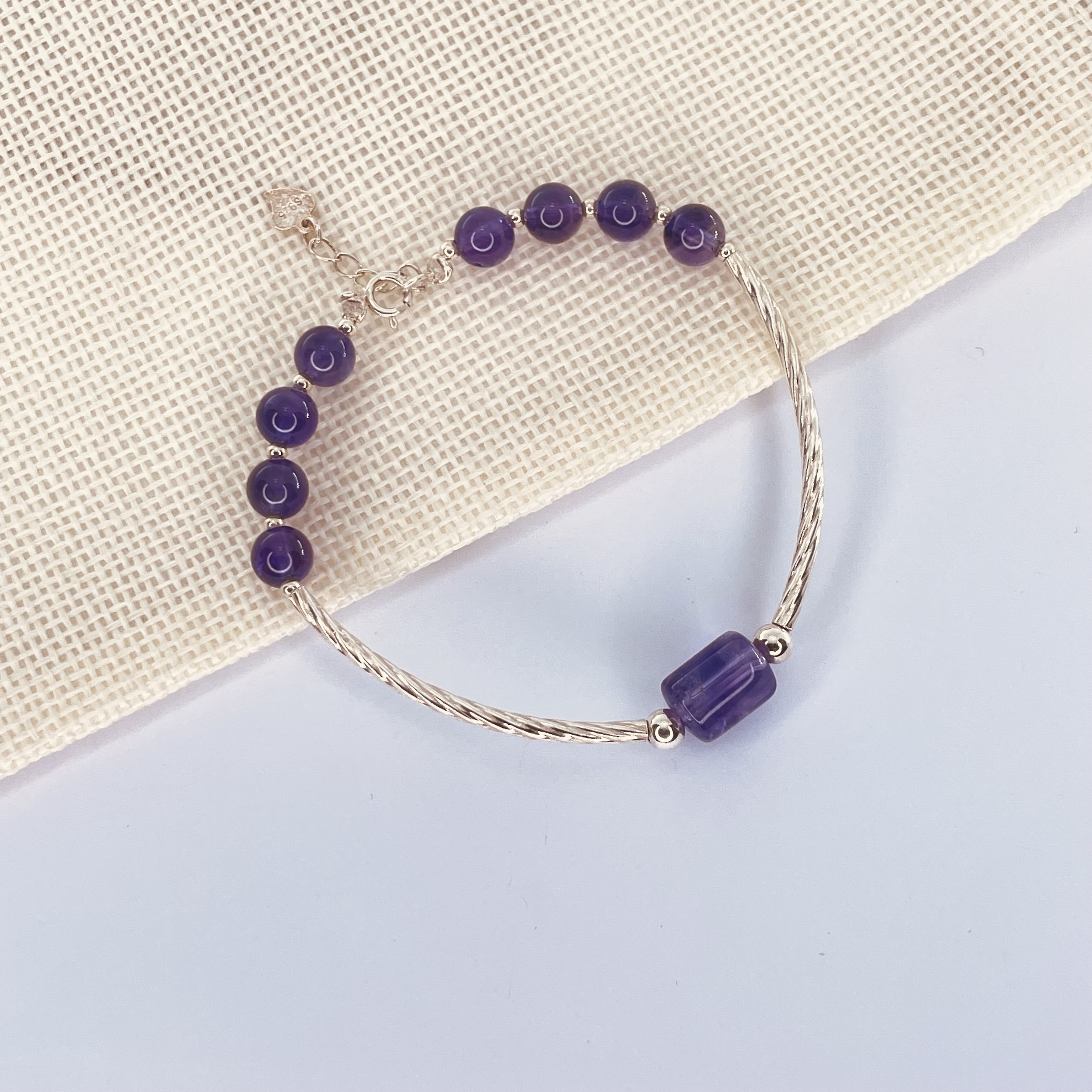 BRACELET-AMETHYSTE-ARGENT-PIERRES-DU-MONDE-VOSGES