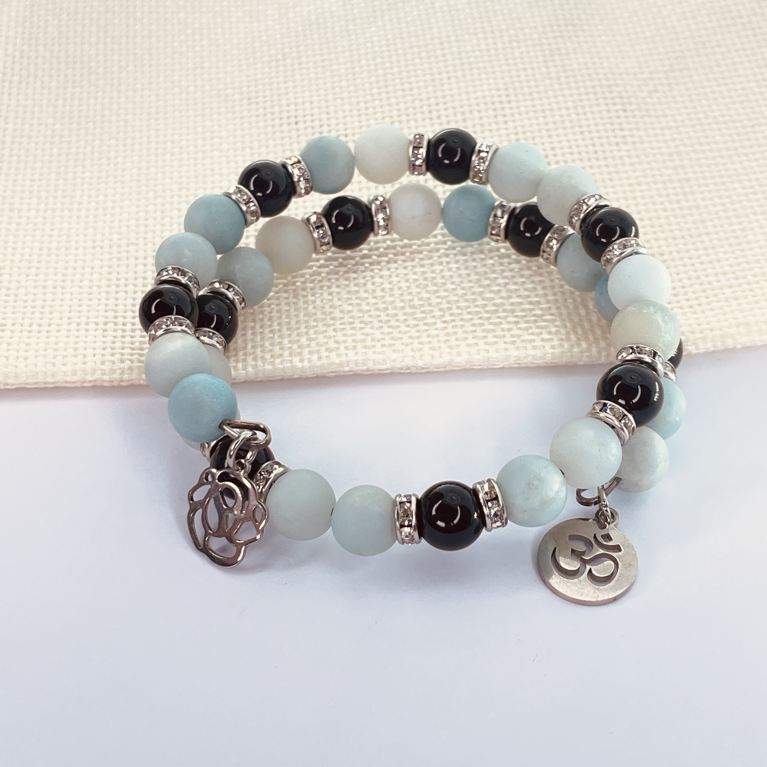 BRACELET-DOUBLE-AMAZONITE-AGATE-BIS-PIERRES-DU-MONDE-VOSGES