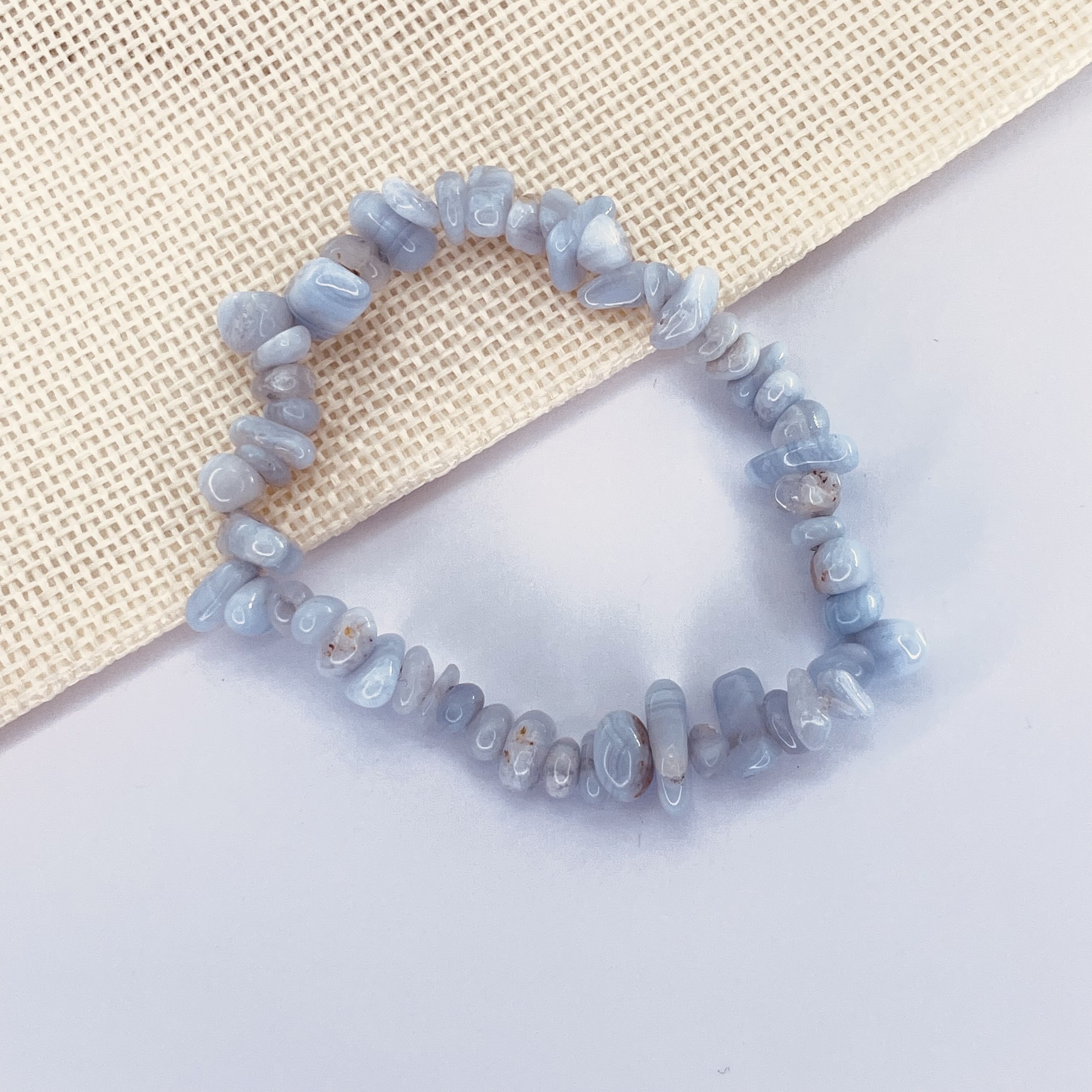 Bracelet Baroque Calcédoine en pierre naturelle