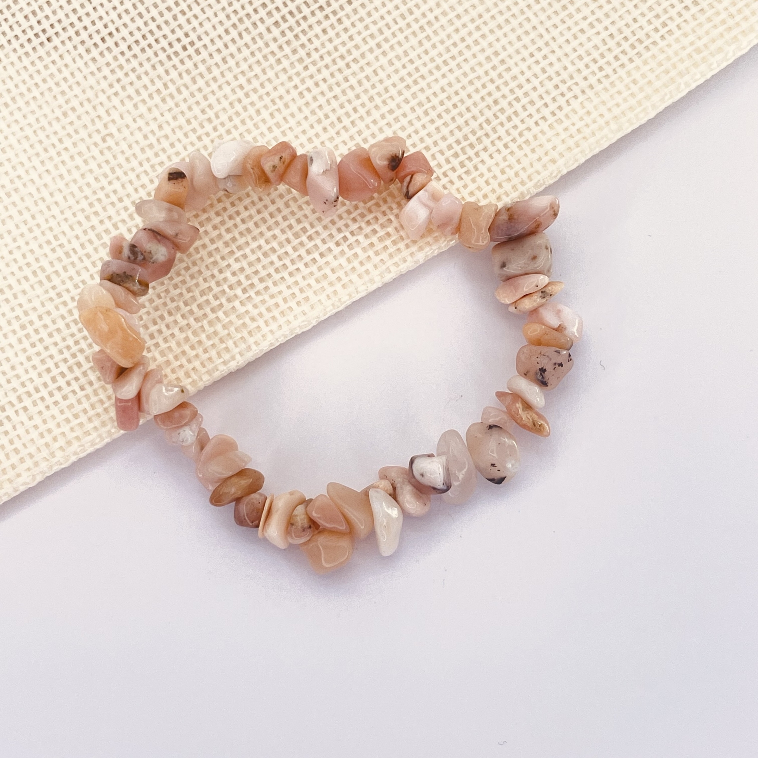 Bracelet Baroque Opale rose en pierre naturelle