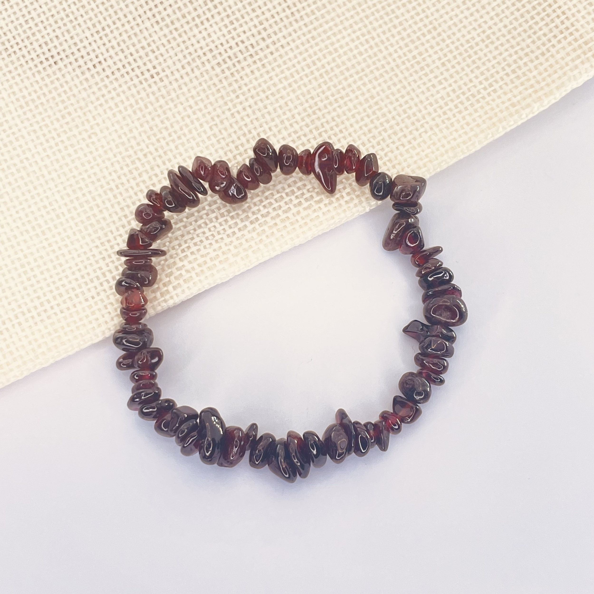 Bracelet Baroque Grenat en pierre naturelle