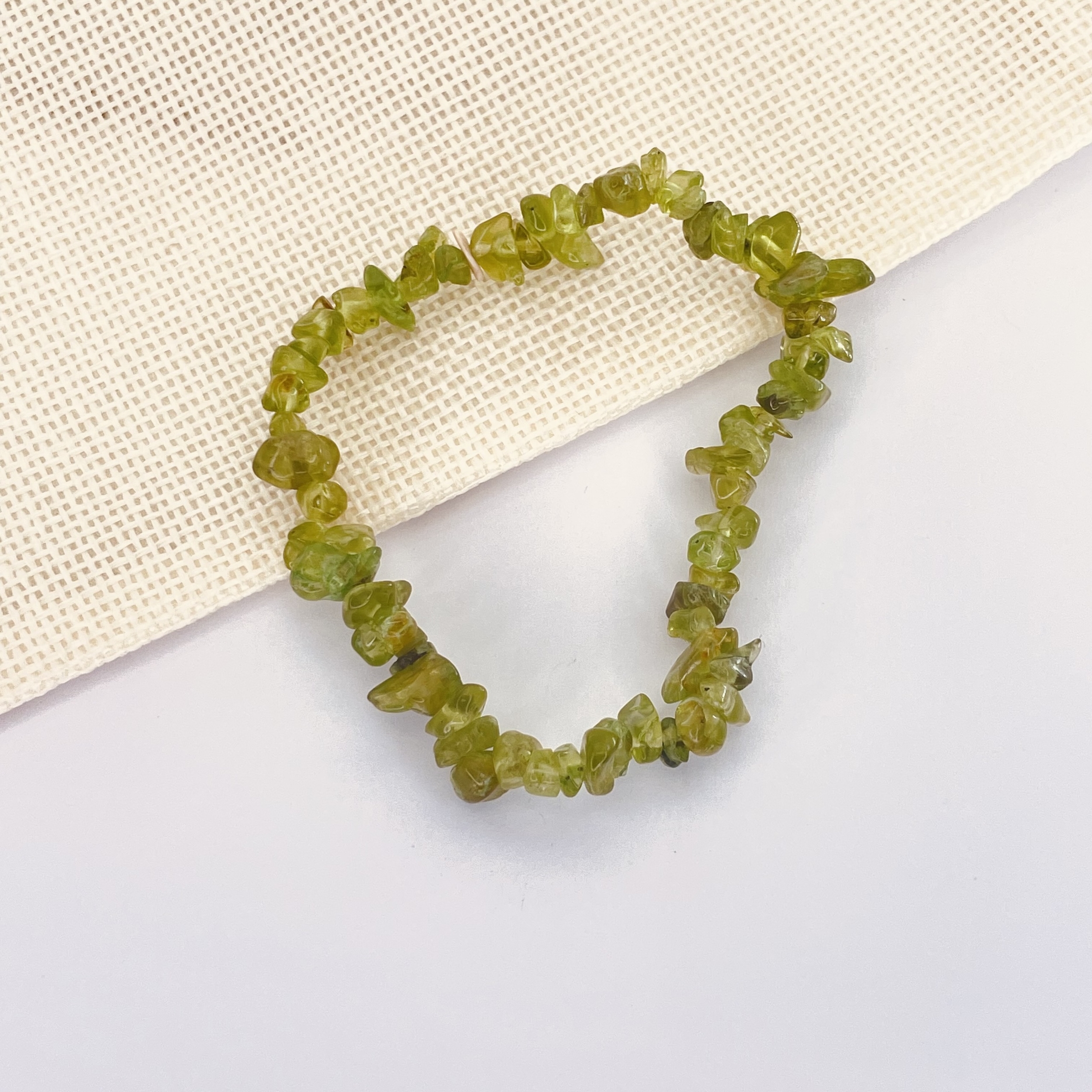 Bracelet Baroque Péridot en pierre naturelle
