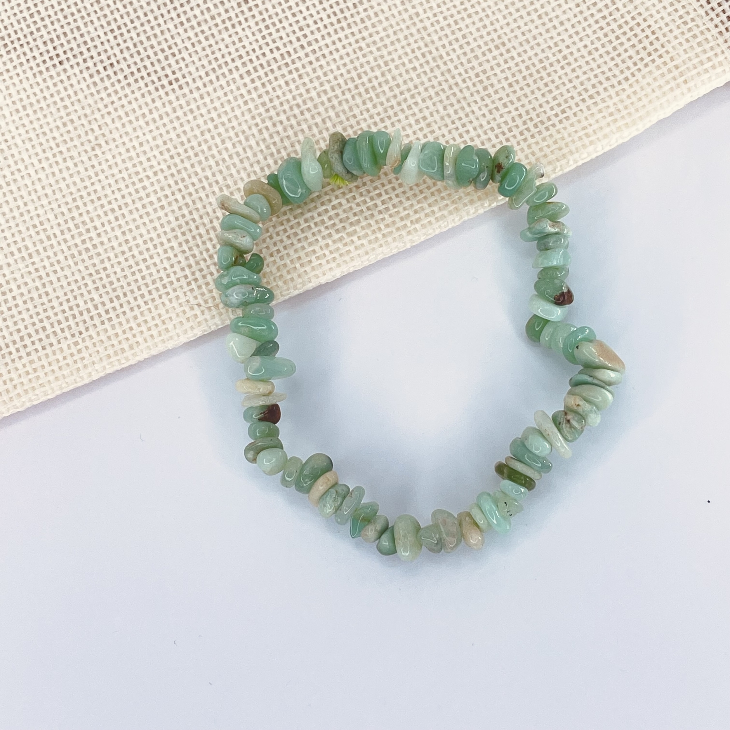 Bracelet Baroque Chrysoprase en pierre naturelle