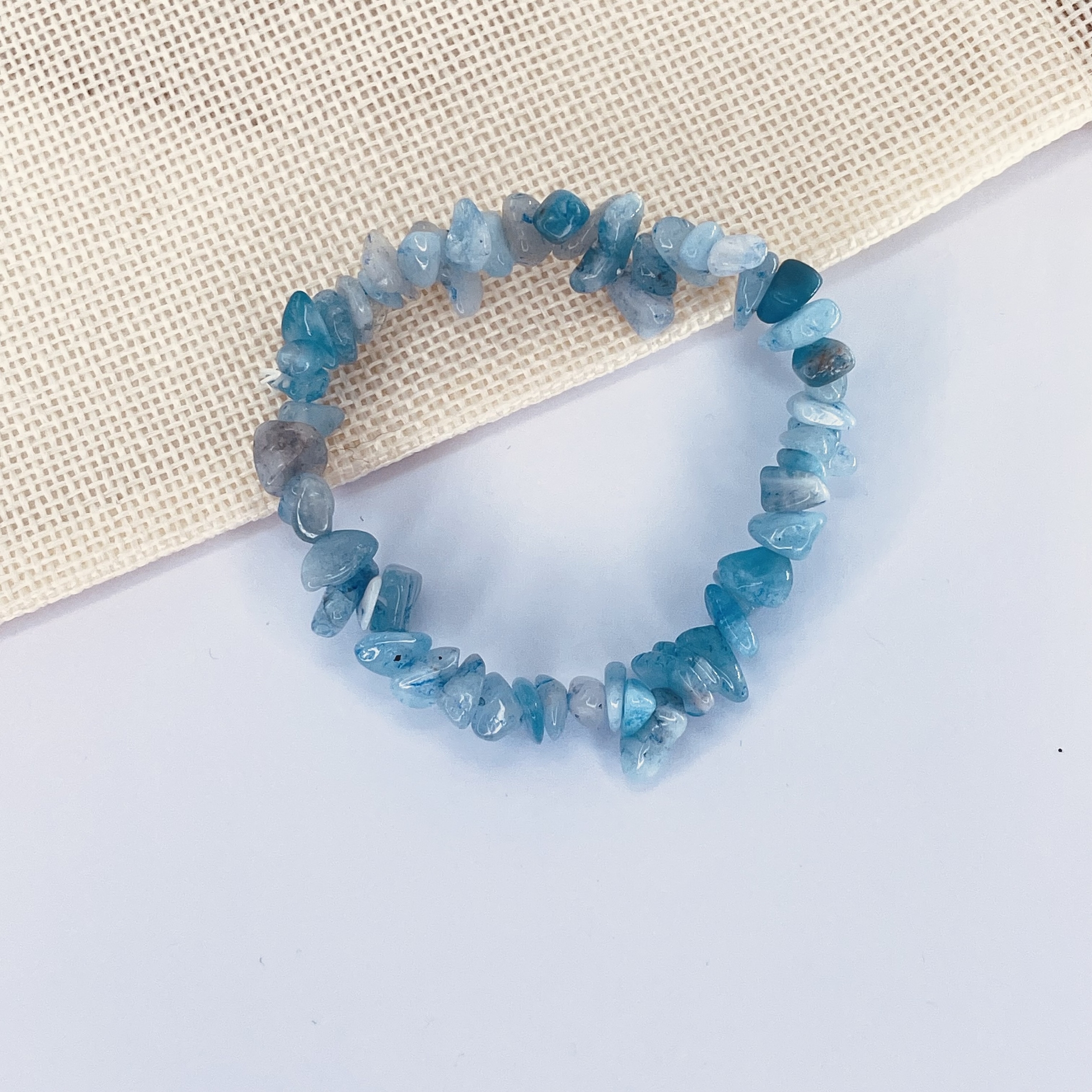 Bracelet Baroque Aigue-Marine en pierre naturelle
