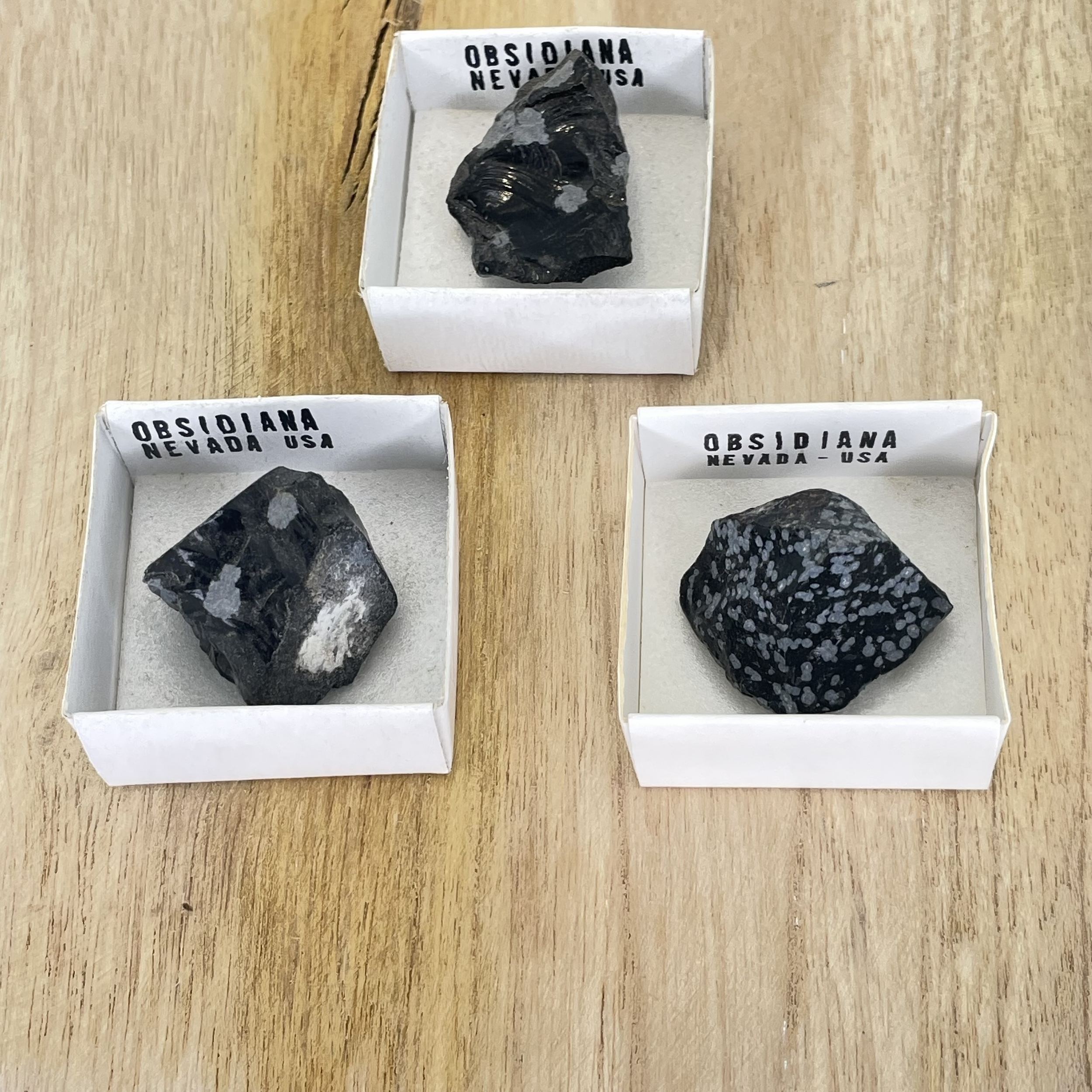 Pierre Brut De Collection Obsidienne Neige
