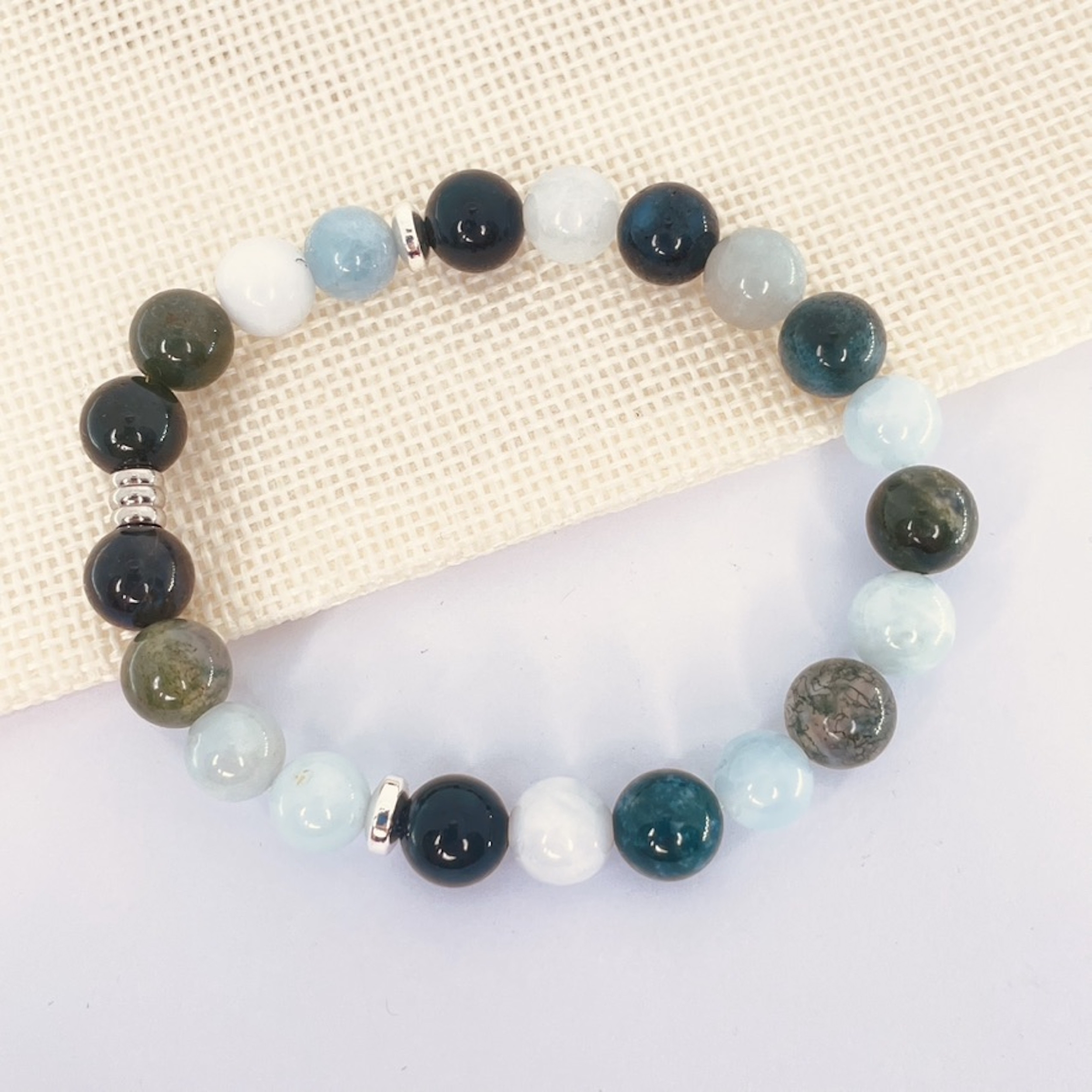 Bracelet perles naturelles Brise d\'hiver-Collection HIVER