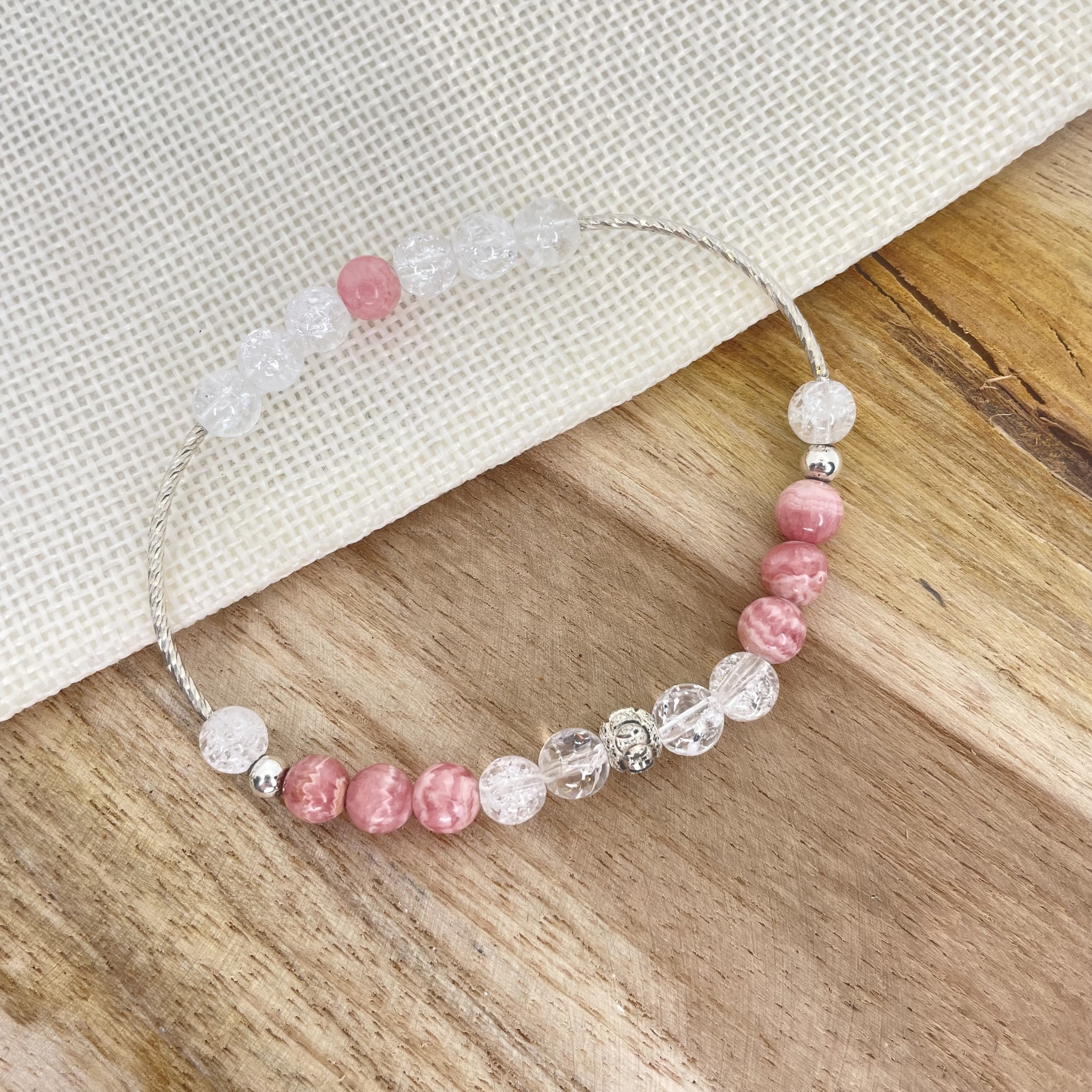 BRACELET-RHODOCROSITE-ARGENT-PIERRES-DU-MONDE-VOSGES