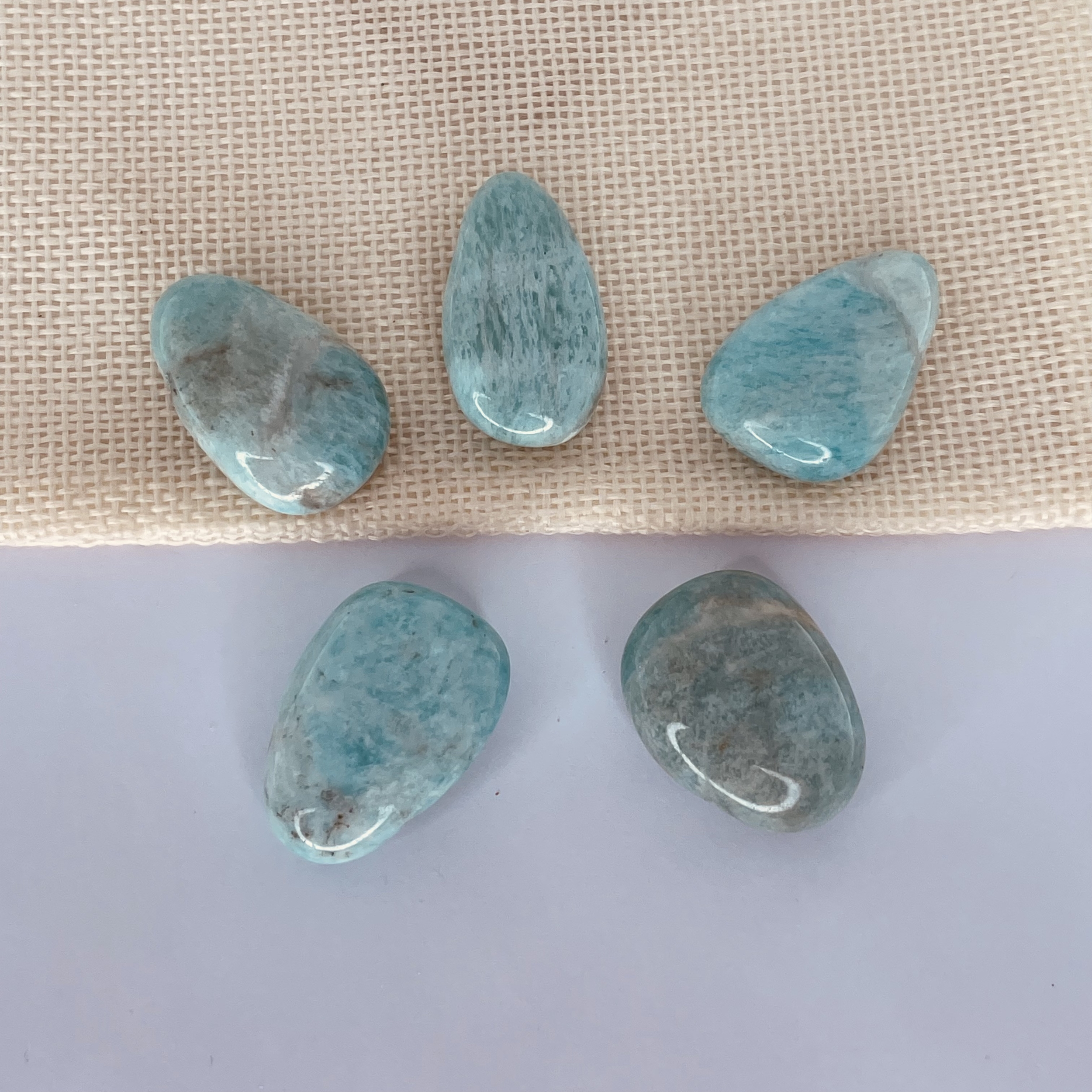 Pierre percée Amazonite (cordon non compris)