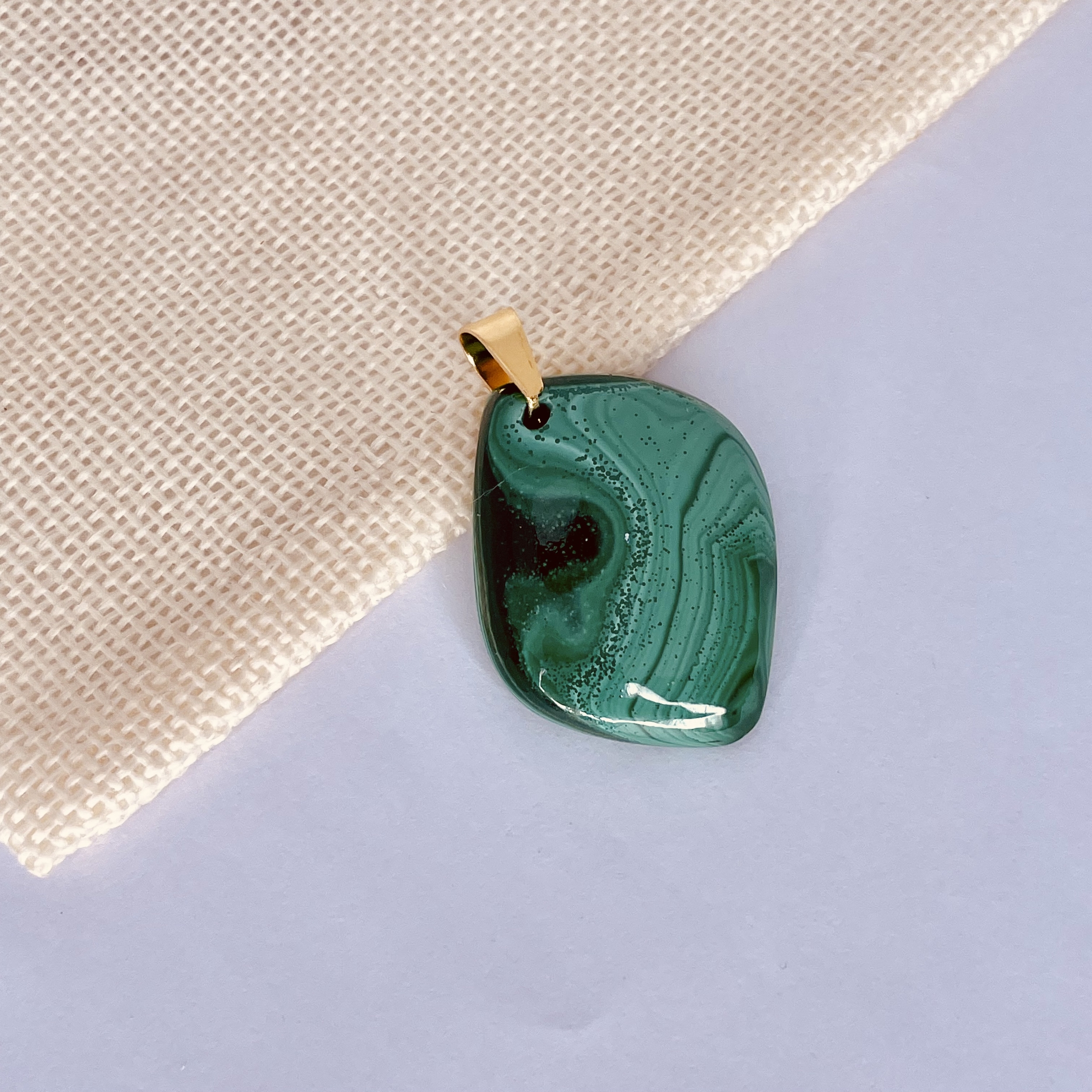 Pendentif en pierre naturelle Malachite