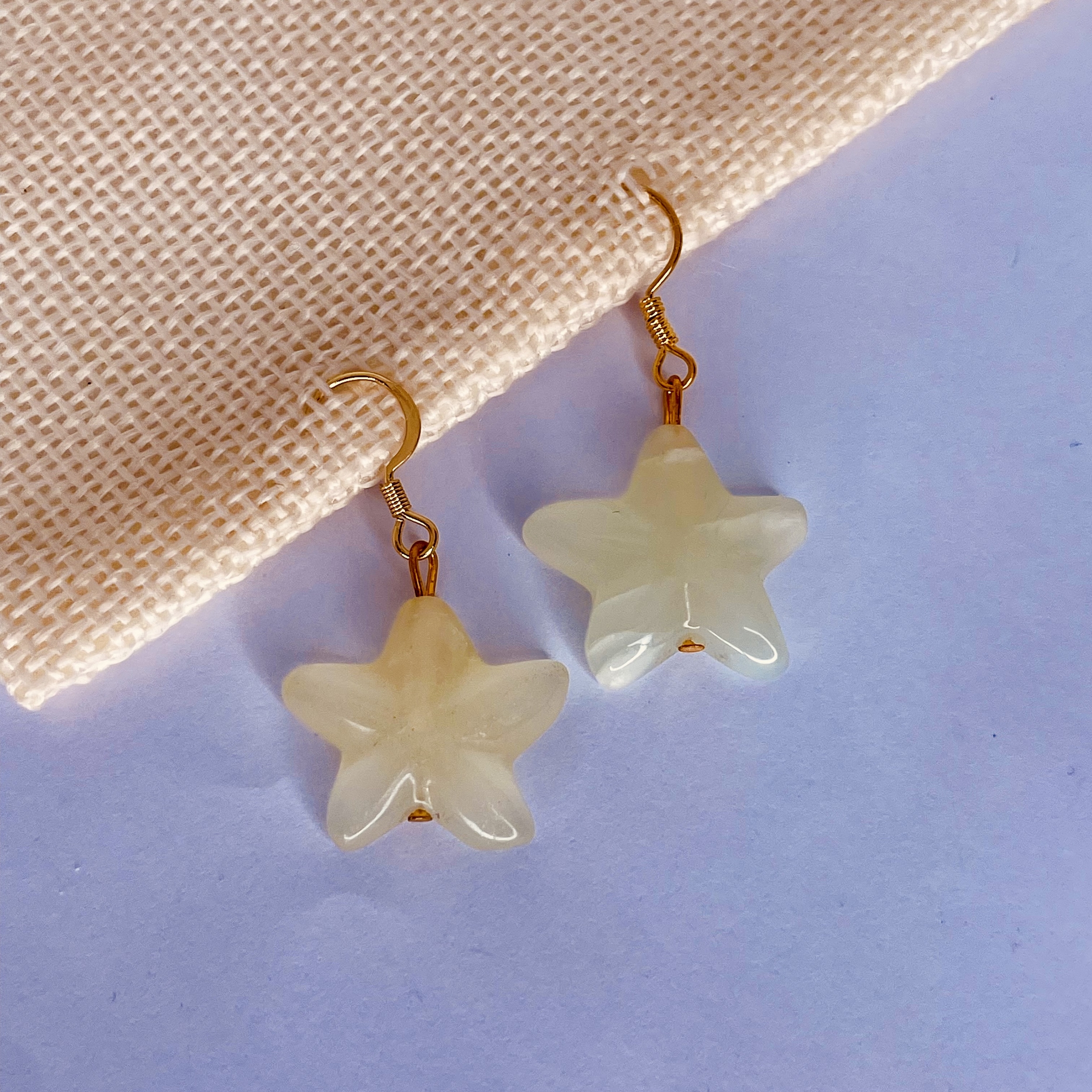 Boucles d\'oreilles en pierre naturelle Morganite