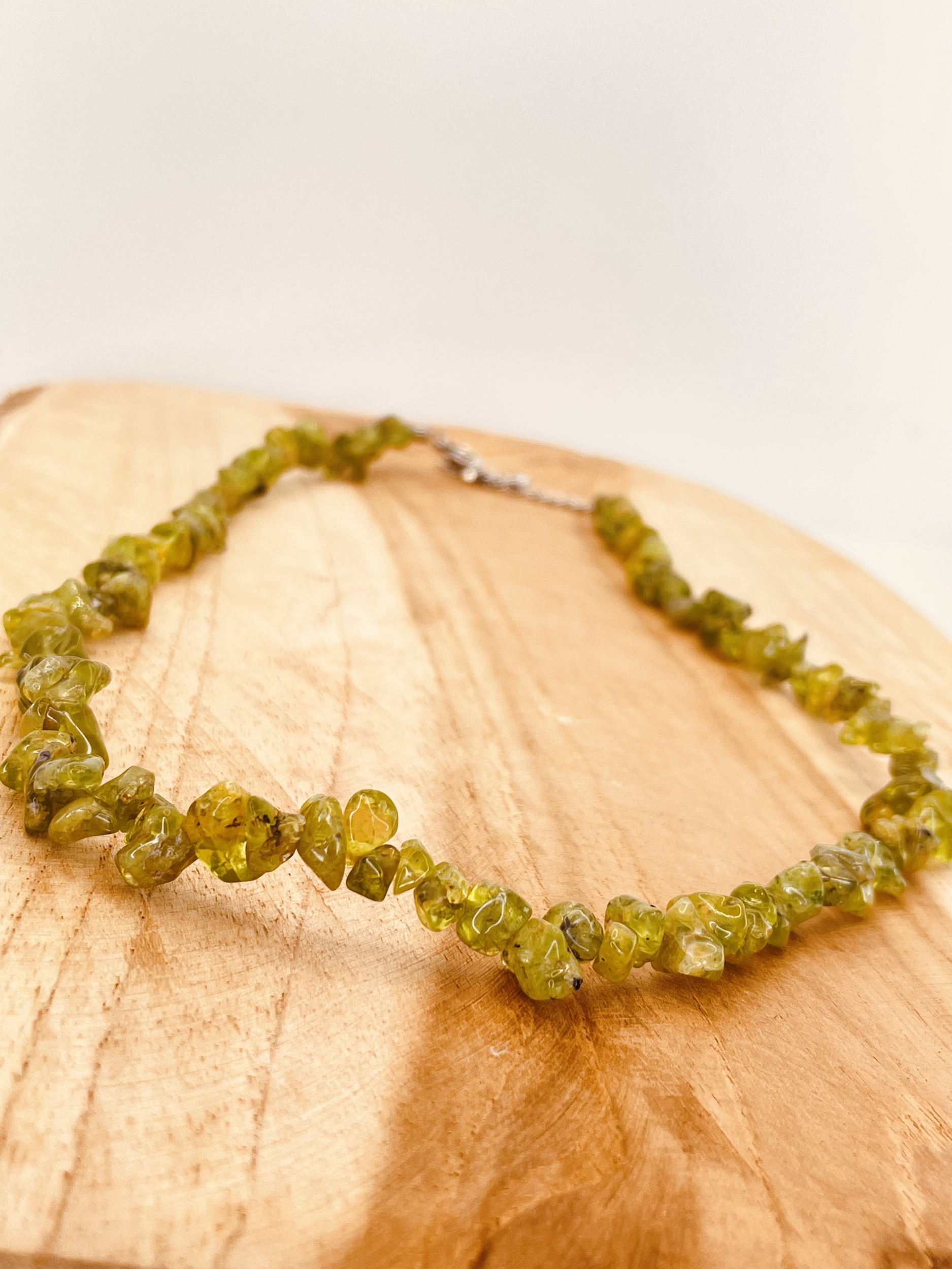 Collier Baroque en pierre naturelle Péridot
