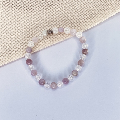 BRACELET-KUNZITE-CRISTAL-DE-ROCHE-CRAQUELE-PIERRES-DU-MONDE-VOSGES