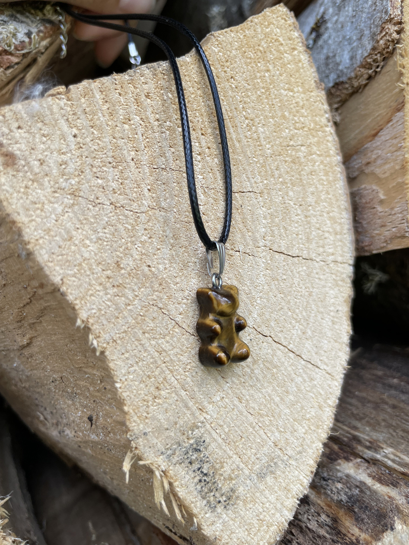 Pendentif Oeil De Tigre Pierre Naturelle - Lithothérapie - Bijou Cadeau