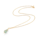 COLLIER-AVENTURINE-METAL-OR-SPIRALE-PIERRES-DU-MONDE-VOSGES
