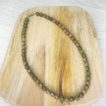 COLLIER-UNAKITE-PERLES-8MM-BIS-PIERES-DU-MONDE-VOSGES