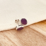 BOUCLES-DOREILLES-RUBIS-ARGENT-PIERRES-DU-MONDE-VOSGES