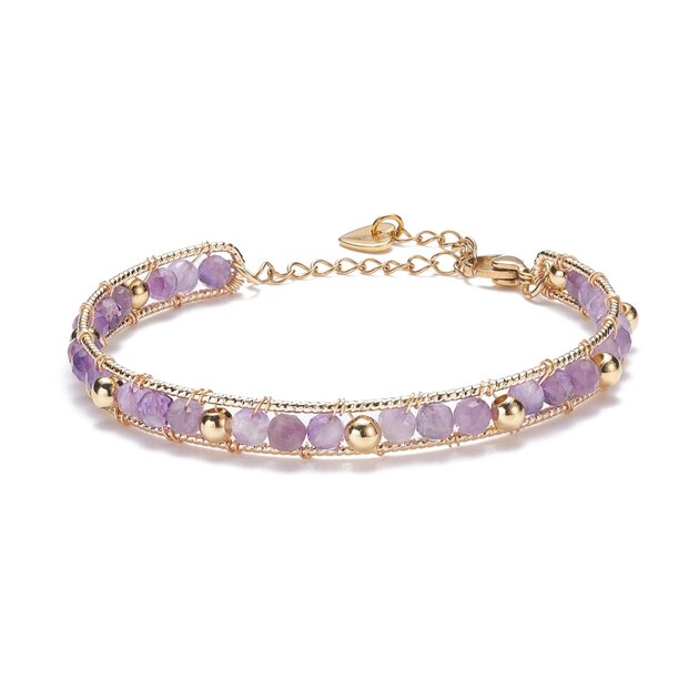 Bracelet Anti-stress En Améthyste Naturelle 6mm - Fait Main En France, Neuf Sans étiquette