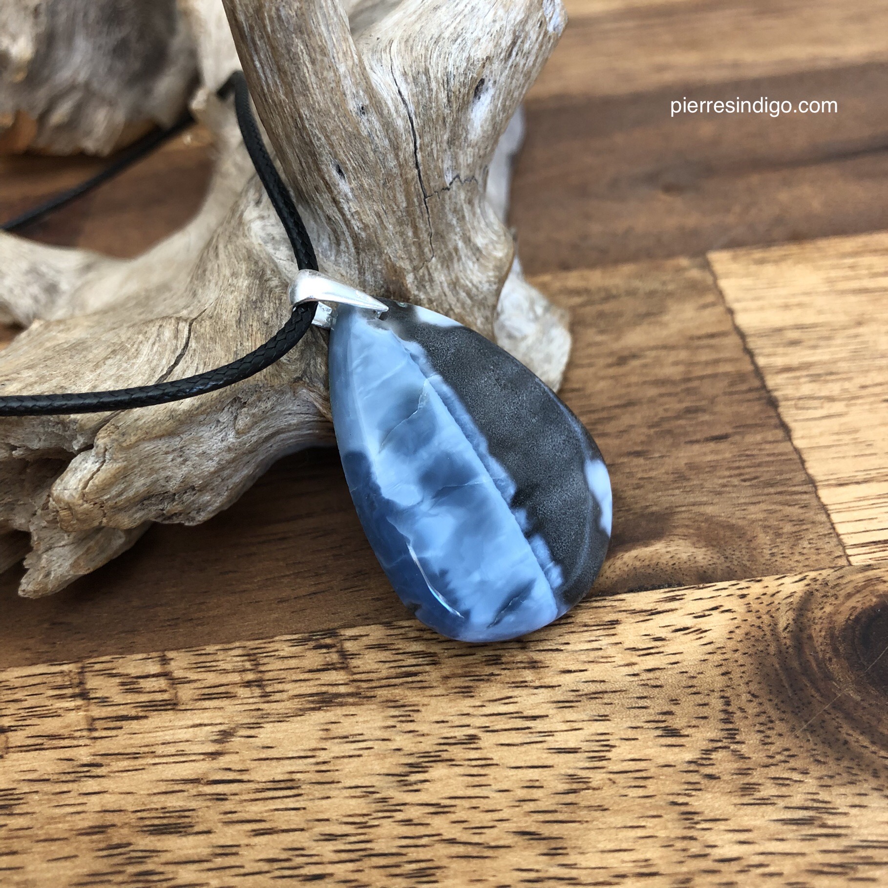 Pendentif opale owyhee, bélière argent 925