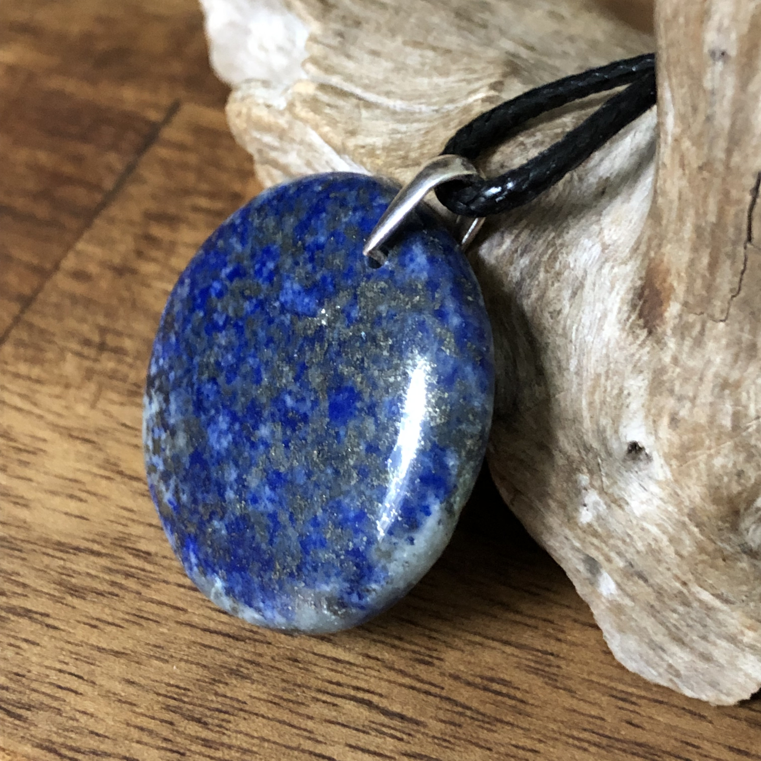 Pendentif Lapis Lazuli, bélière argent 925