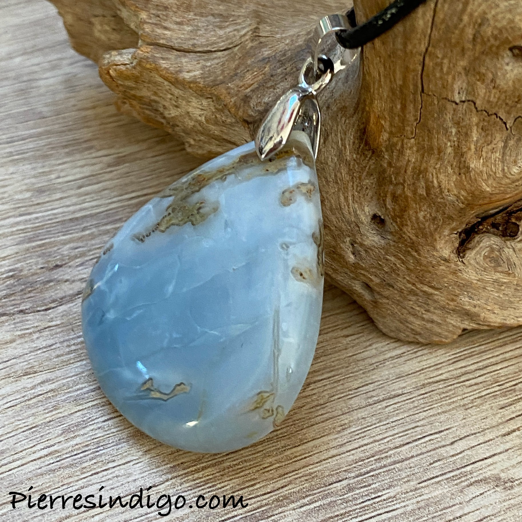 Pendentif Opale Owyhee, bélière argent 925