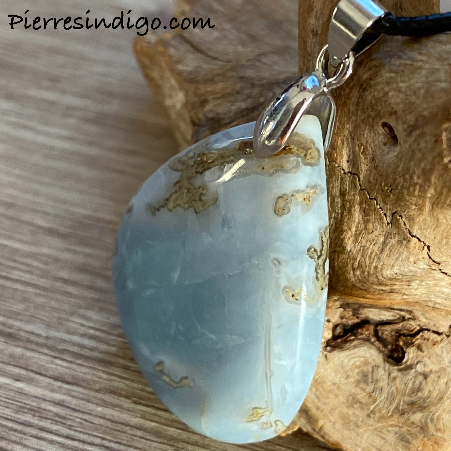 Pendentif Opale Owyhee, bélière argent 925