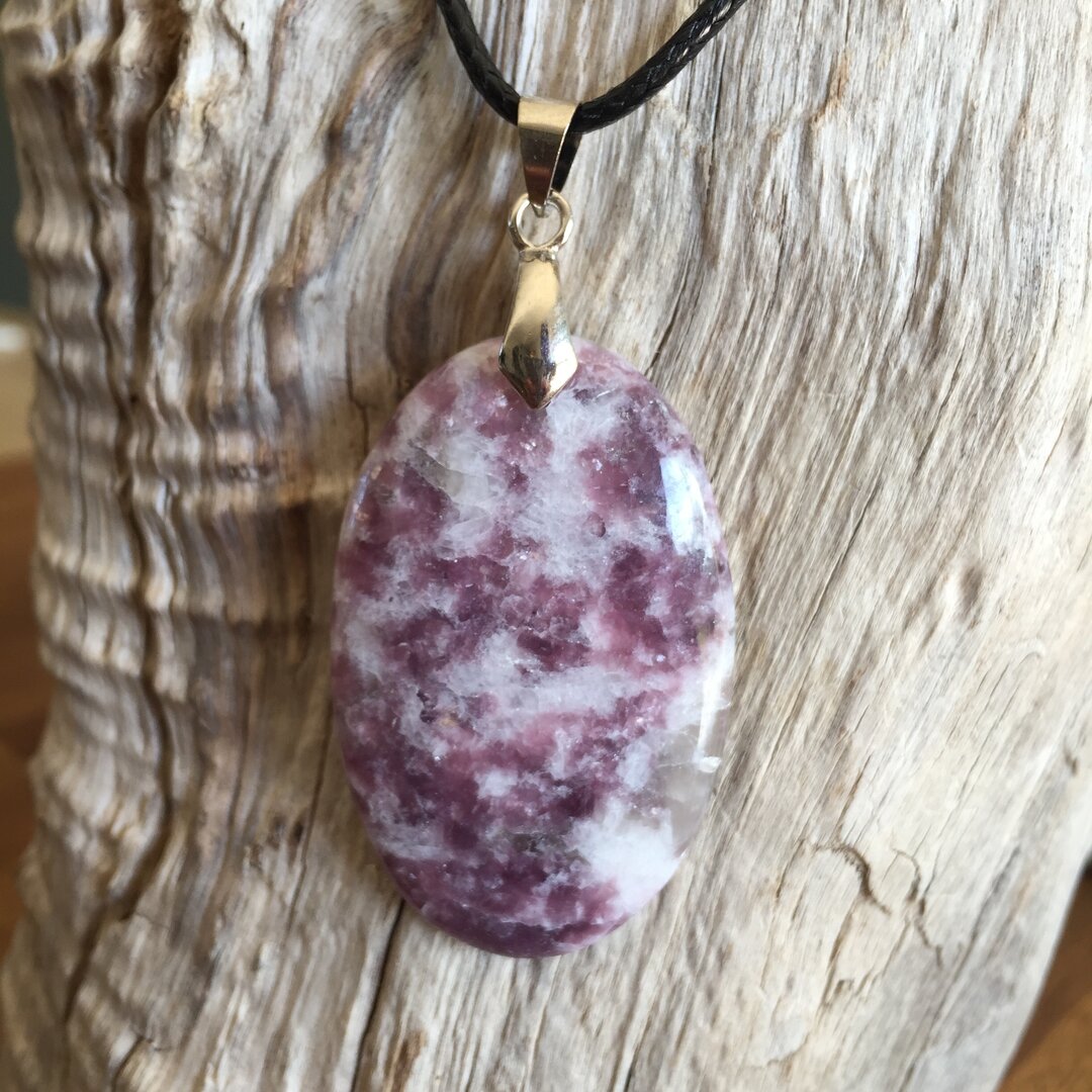 Pendentif En Lépidolite Mica Jaune - Pierre Fine Pour Bijoux Et Lithothérapie, Neuf Avec étiquettes