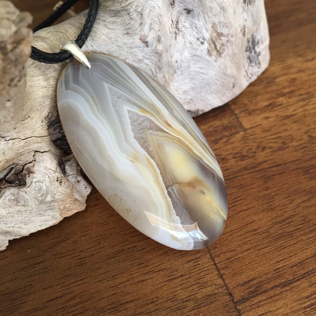 Lebensquelle Plus Pendentif en forme de goutte d'hématite