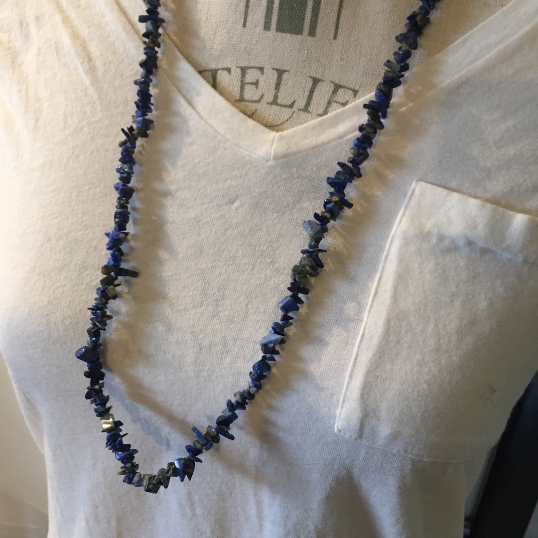 Lapis Lazuli Halskette Blaue Perlen Halsketten für Männer