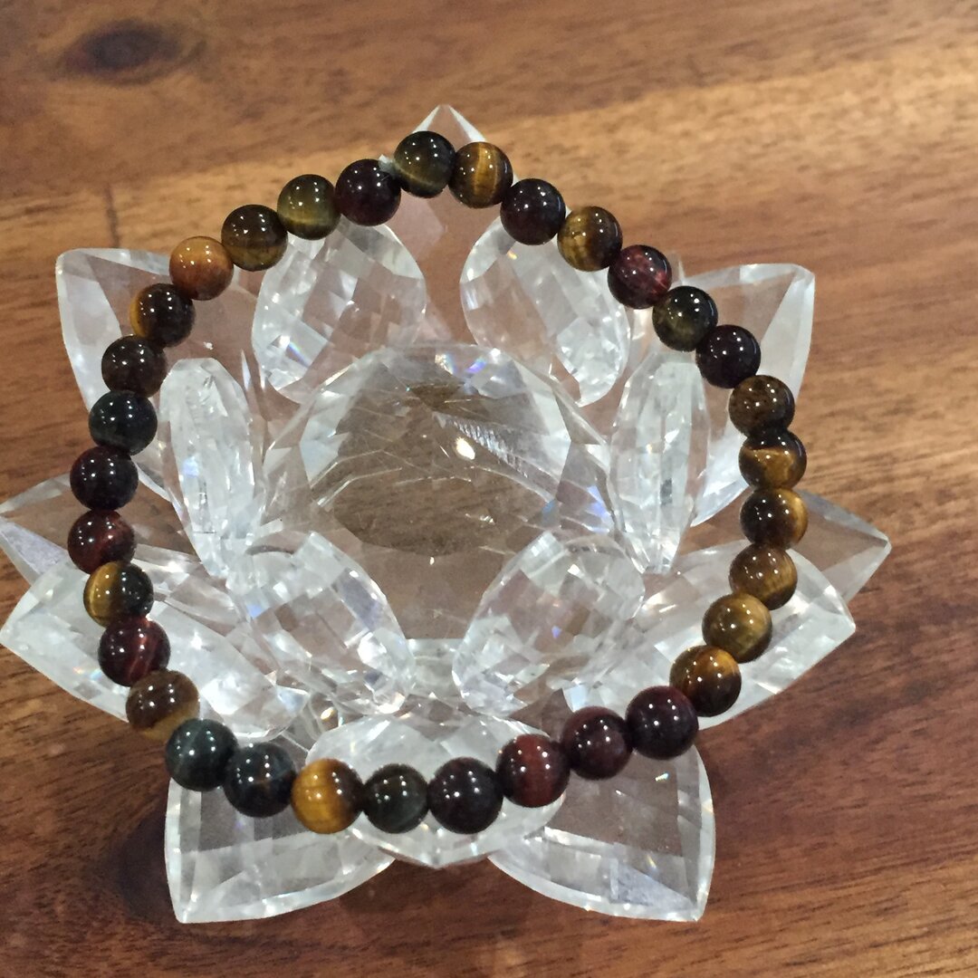 Bracelet De Perles Pierres Naturelles œil De Tigre, Taureau, Faucon - Fait Main Sur Mesure