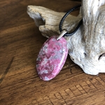 Pendentif thulite bélière argent 925