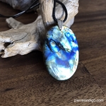 Pendentif labradorite, bélière argent 925