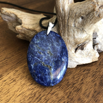 Pendentif sodalite, bélière argent 925