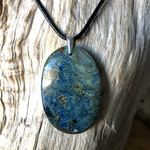 Pendentif Shattuckite, bélière argent 925
