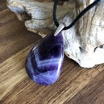 Pendentif Amethyste chevron, bélière argent 925