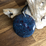 Pendentif Rubis Cyanite, bélière argent 925