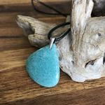 Pendentif Amazonite, bélière argent 925