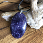 Pendentif Lépidolite, bélière argent 925
