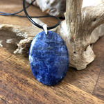 Pendentif Sodalite, bélière argent 925