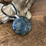 Pendentif Labradorite bélière argent 925