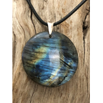 Pendentif Labradorite bélière argent 925